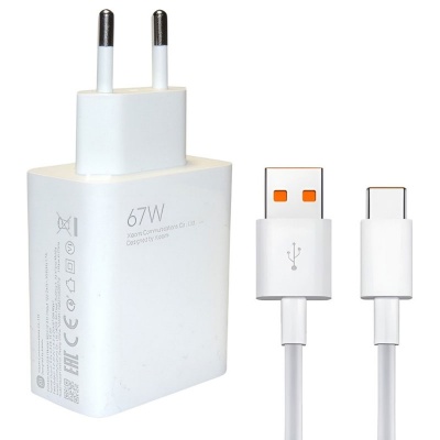 شارژر و کابل اصلی شیائومی 67 وات مدل Xiaomi MDY-12-EH