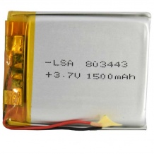 باتری لیتیوم پلیمر با ظرفیت 1500mAh سایز 803443