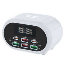 شارژر رومیزی 6 پورت و آمپرسنج فست ریلایف مدل RELIFE RL-309U