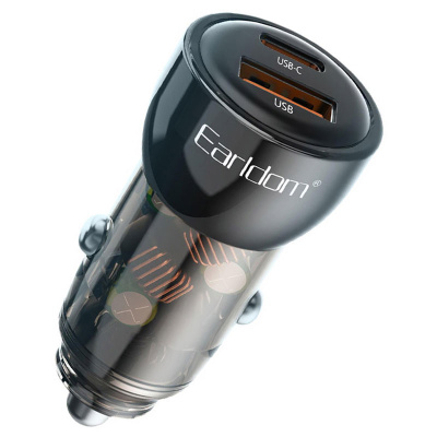 شارژر فندکی 2 پورت 30 وات ارلدام مدل Earldom ES-CC31