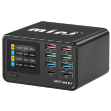 شارژر رومیزی 8 پورت و آمپرسنج فست MaAnt مدل Dianba Mini Plus